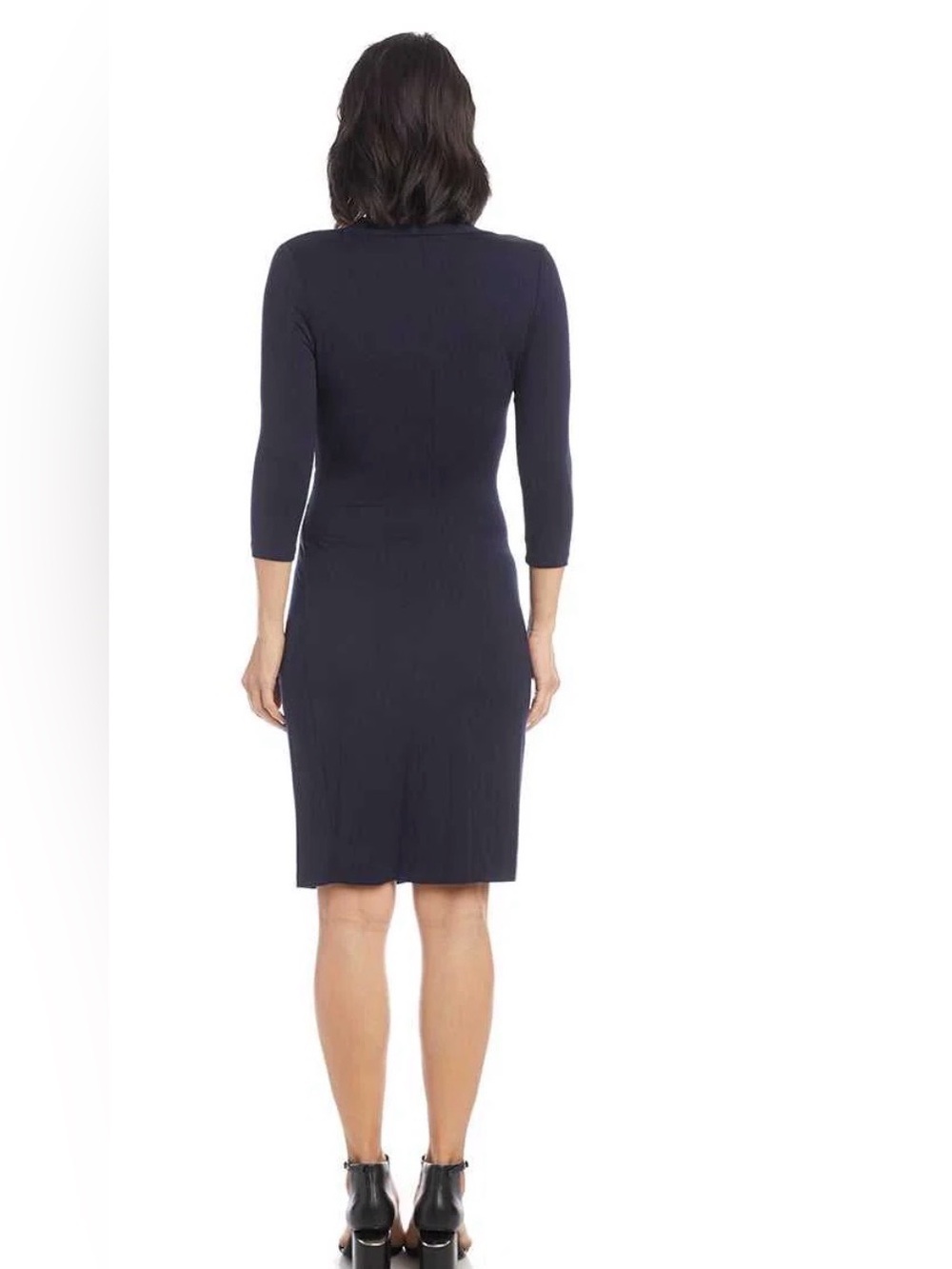 NWT KAREN KANE Cascade Wrap Dress - XL Navy - Picture 2 of 14